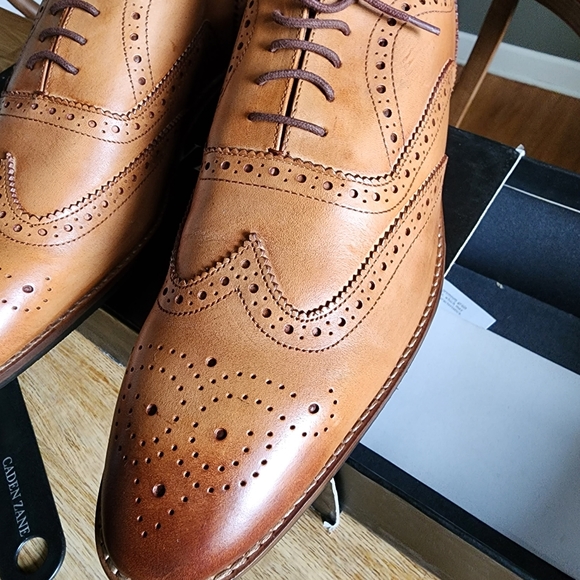 Leather brogue wingtip Oxfords size 13 men\'s NWB